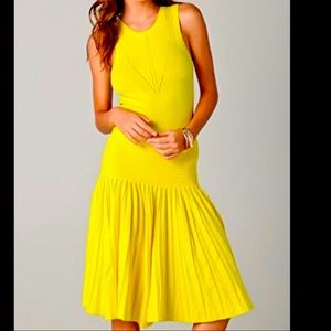 Milly Famous Josephine Lemon Yellow Dress Sz-Petite